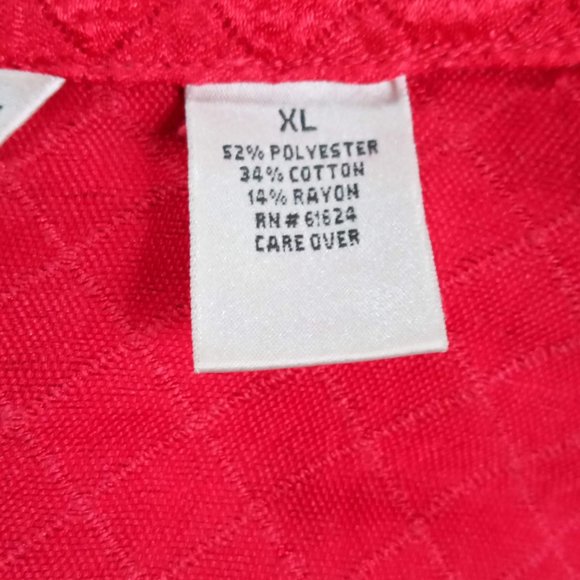 Laura Ashley Textured Button Up Jacket in Red Size XL - Picture 10 of 10